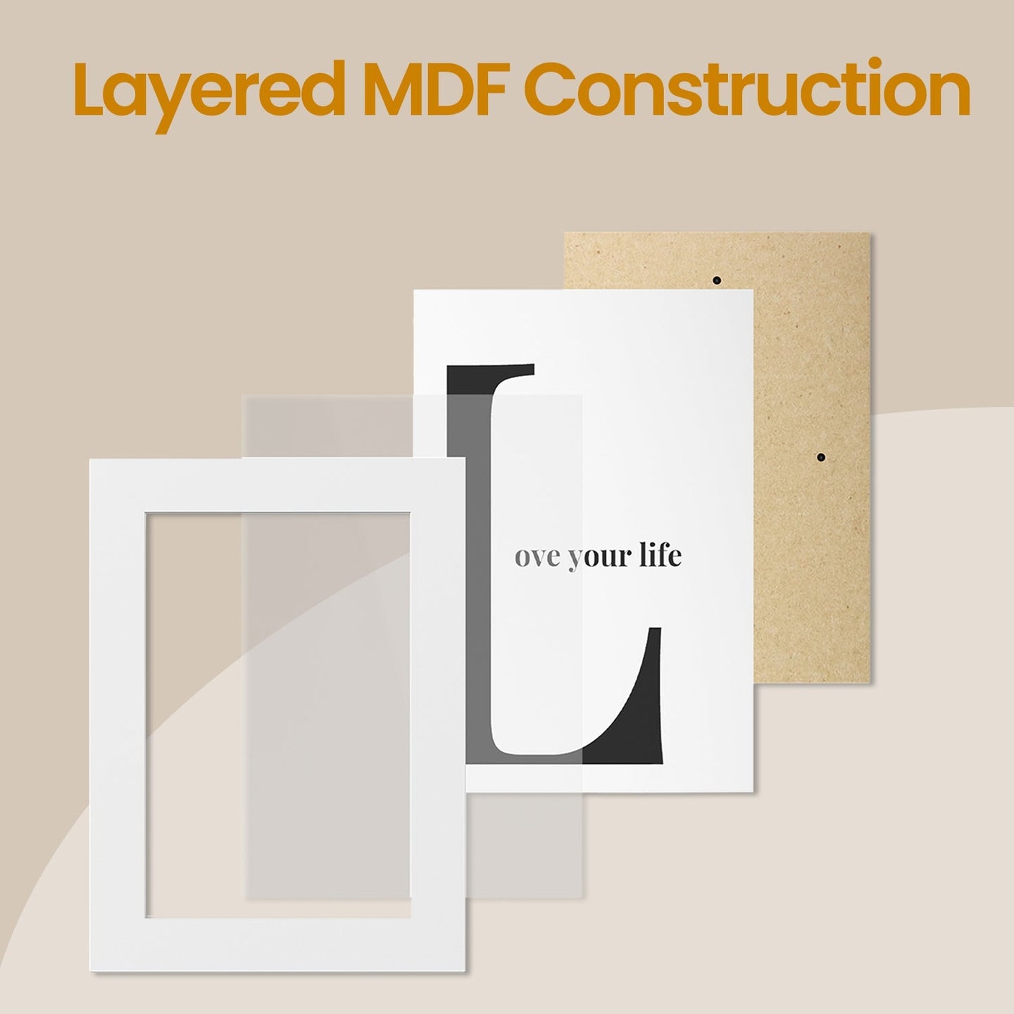 Collage Picture Frame - Cloud White - 4-Opening Design for 4x6 Photos