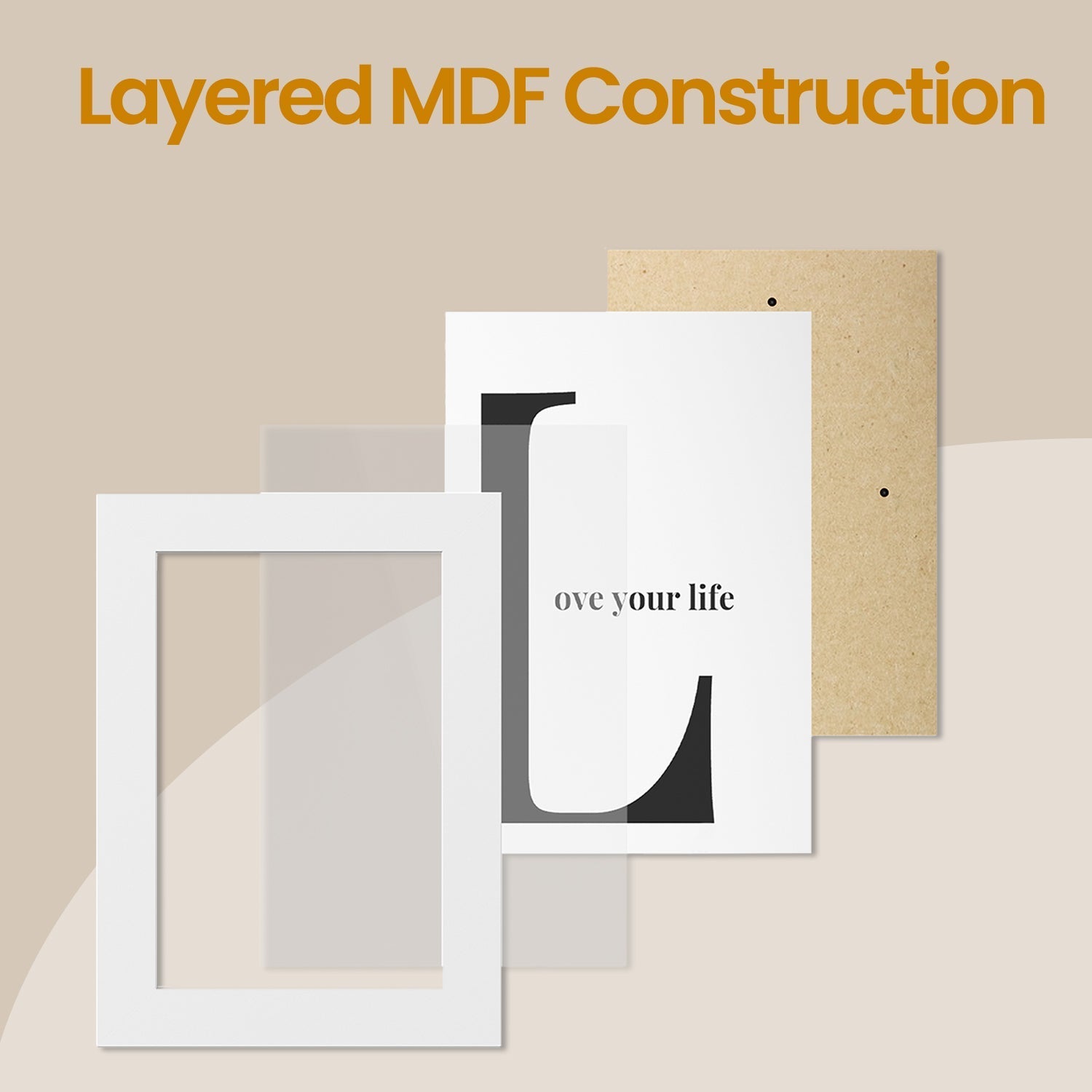 Collage Picture Frame - Cloud White - 4-Opening Design for 4x6 Photos