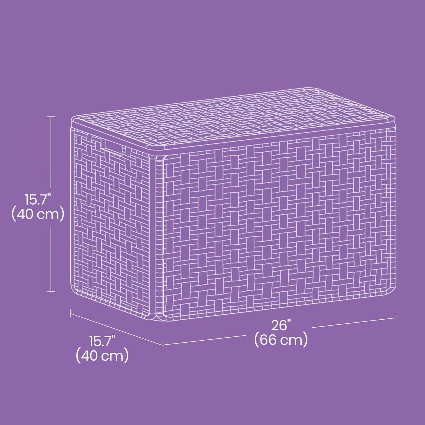 Storage Bin - Synthetic Rattan - Grey - Foldable with Lid and Handles
