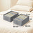 Set of 2 Wardrobe Clothes Organizers - Fabric and Cardboard - Gray