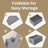 Set of 2 Wardrobe Clothes Organizers - Fabric and Cardboard - Gray