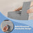 6-Compartment Foldable Drawer Organizers - Fabric - Dove Grey - Ideal for Wardrobe and Closet Storage
