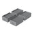 Set of 4 Foldable Drawer Organizers - 6-Compartment Design - Fabric - Dove Grey