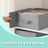 Set of 4 Foldable Drawer Organizers - 6-Compartment Design - Fabric - Dove Grey