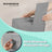 Set of 4 Foldable Drawer Organizers - 6-Compartment Design - Fabric - Dove Grey