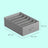Set of 4 Foldable Drawer Organizers - 6-Compartment Design - Fabric - Dove Grey