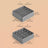 Set of 6 Drawer Organizers - Fabric - Ink Black - 120 Cells for Underwear and Accessories