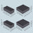 Set of 8 Underwear Organisers - Fabric and PE Board - Grey