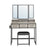 Makeup Vanity Desk - Wood - Tri-Fold Mirror