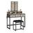 Makeup Vanity Desk - Wood - Tri-Fold Mirror