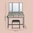 Makeup Vanity Desk - Wood - Tri-Fold Mirror