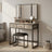 Makeup Vanity Desk - Wood - Tri-Fold Mirror