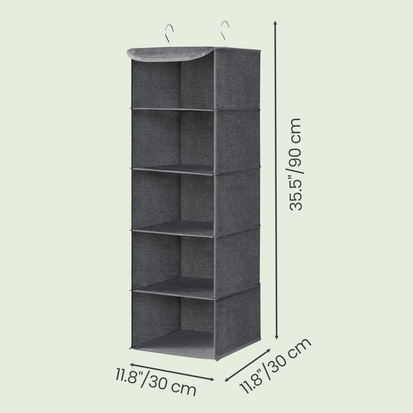 Closet Hanging Shelves - 30L - Non-Woven Fabric - Bamboo Inserts