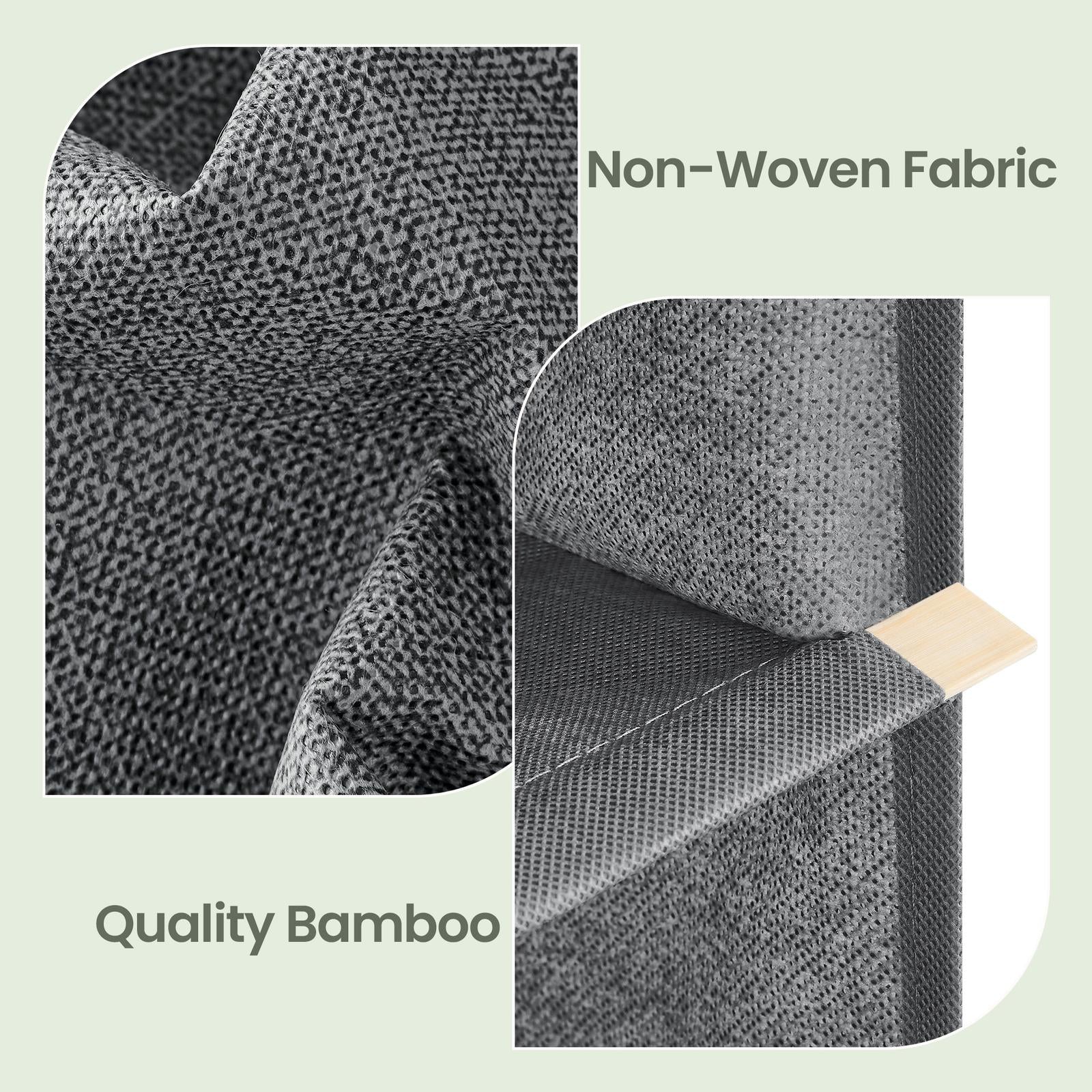 Closet Hanging Shelves - 30L - Non-Woven Fabric - Bamboo Inserts
