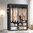 Portable Closet - Fabric - Black - Spacious with 2 Hanging Rails and Shelves