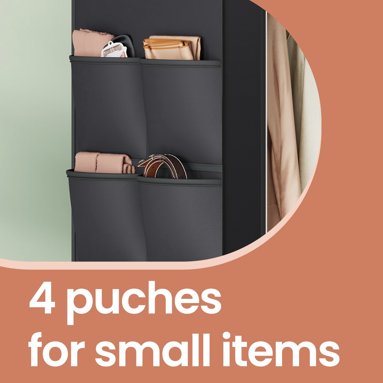 Portable Closet - Fabric - Black - Spacious with 2 Hanging Rails and Shelves