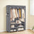 Portable Closet - Fabric - Black - Spacious with 2 Hanging Rails and Shelves