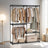 Freestanding Clothing Rack - Metal - Black - Large Capacity with 3 Hanging Rods and Shelves