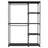 Freestanding Foldable Closet Wardrobe - Fabric and Metal Tube - Black