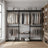 Wardrobe Closet Organizer - Fabric and Metal Tube - Black