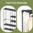 Freestanding Clothes Rack - Fabric - Black - Portable Wardrobe with Shelves and Hanging Rails