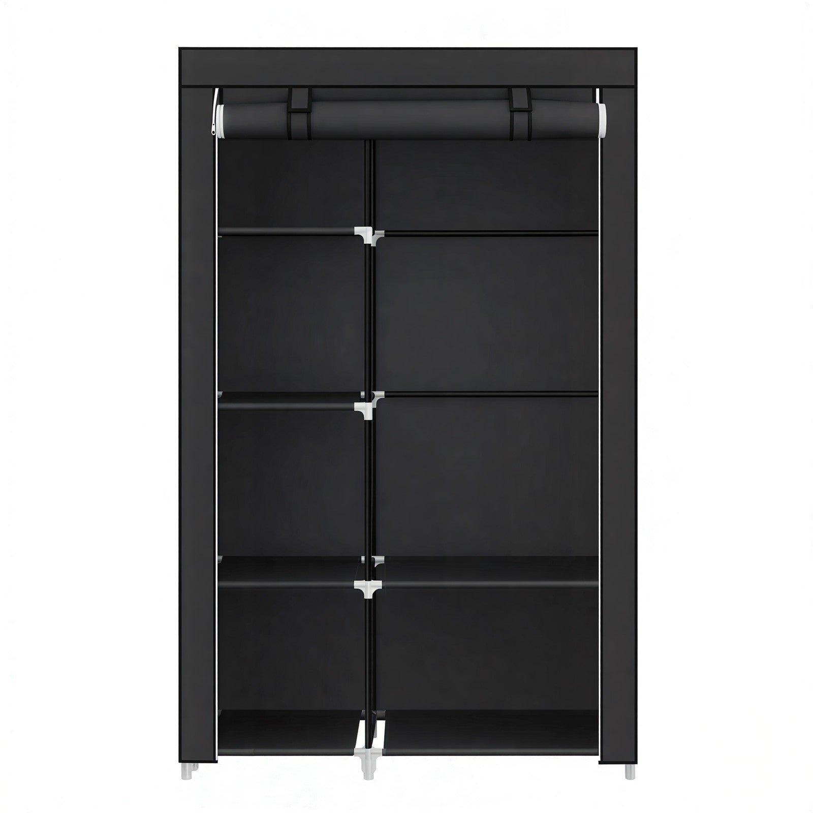 Portable Closet Organizer - Fabric and Metal Tube - Black