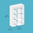 Portable Closet Organizer - Non-Woven Fabric - Grey - 6 Shelves and Hanging Rail