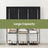 Portable Wardrobe - Fabric - Black - Large Capacity with 3 Hanging Rods and Shelves