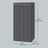 Foldable Fabric Wardrobe - Canvas - Black - Portable Closet Organizer with Hanging Rail and Shelves