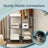 Portable Wardrobe - Non-Woven Fabric - Black - Double Hanging Rods and Adjustable Shelves