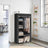 Portable Wardrobe - Non-Woven Fabric - Black - Double Hanging Rods and Adjustable Shelves