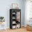 Portable Wardrobe - Non-Woven Fabric - Black - Double Hanging Rods and Adjustable Shelves