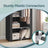 Portable Wardrobe - Non-Woven Fabric - Black - Double Hanging Rods and Adjustable Shelves