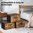 Foldable Storage Organiser Boxes - Set of 3 with Handles - Non-Woven Fabric - Rustic Brown