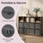 Foldable Storage Boxes with Lids - 30L - Non-Woven Fabric - Handles