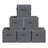 Foldable Storage Organiser Boxes - Thick Cardboard and Fabric - Slate Grey