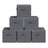 Foldable Storage Organiser Boxes - Thick Cardboard and Fabric - Slate Grey