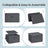 Foldable Storage Organiser Boxes - Thick Cardboard and Fabric - Slate Grey
