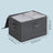 Foldable Storage Organiser Boxes - Thick Cardboard and Fabric - Slate Grey