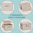 Set of 6 Foldable Storage Boxes - Non-Woven Fabric - Rustic Brown - With Lids and Handles
