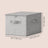 Set of 6 Foldable Storage Boxes - Thick Cardboard and Fabric - Light Grey