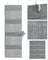 Over-Door Storage Organiser - Fabric and Cardboard - Heathered Grey