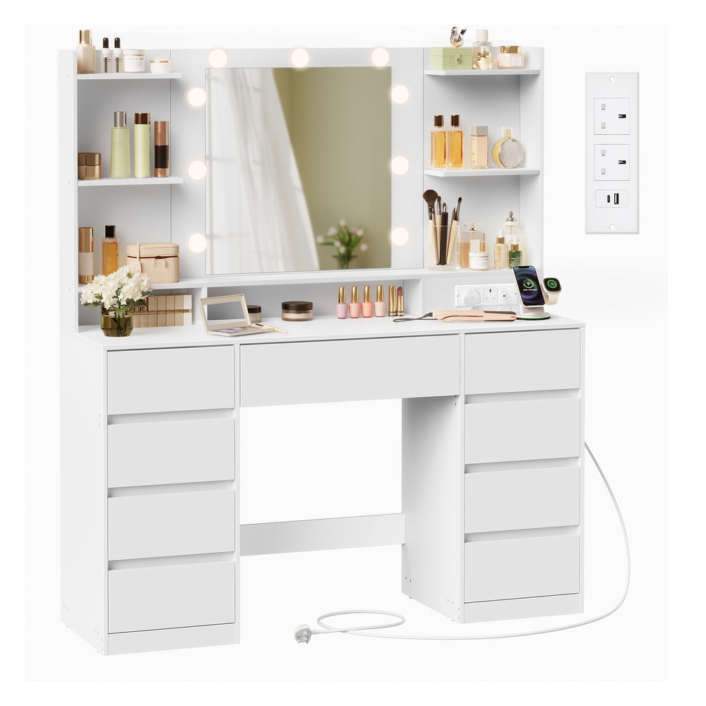 KAILYN Collection - Dressing Table - Wood and MDF - Cloud White