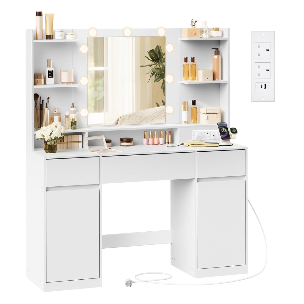 KAILYN Collection - Dressing Table - Wood and MDF - Cloud White