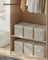Storage Boxes - Cardboard and Fabric - Sand Beige - with Lids Set of 3