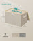 Storage Boxes - Cardboard and Fabric - Sand Beige - with Lids Set of 3