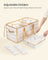 Set of 2 Christmas Ornament Storage Boxes - Fabric - Semi-Transparent - Modular Dividers