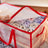 Large Storage Box - Fabric - Red - Modular Dividers for Christmas Baubles