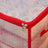 Large Storage Box - Fabric - Red - Modular Dividers for Christmas Baubles