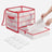Christmas Ornament Storage Box - Plastic - Cherry Red - 128 Compartment Capacity with Modular Dividers